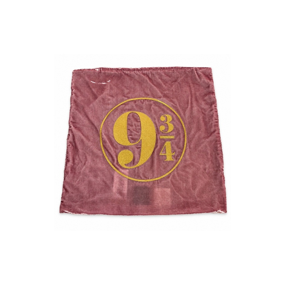 PBteen Harry Potter Platform 9¾ Velvet Pillow Cover 16x16 Mauve Gold